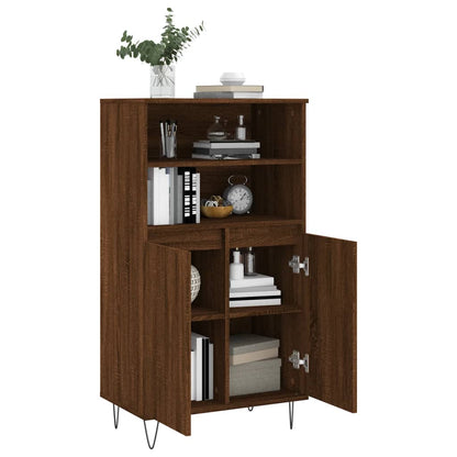 Skříň Highboard 60 X 36 X 110 Cm Kompozitní Dřevo