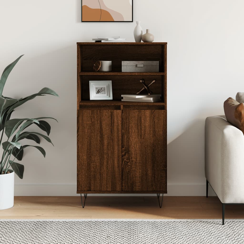 Skříň Highboard 60 X 36 X 110 Cm Kompozitní Dřevo