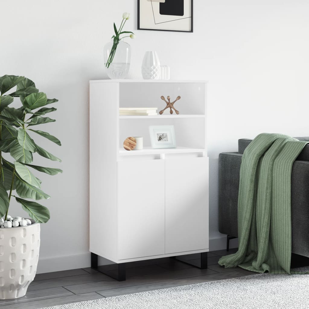 Skříň Highboard Betonově Šedá 60 X 36 X 110 Cm Kompozitní Dřevo