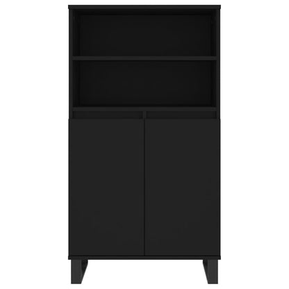 Skříň Highboard Černá 60 X 36 X 110 Cm Kompozitní Dřevo