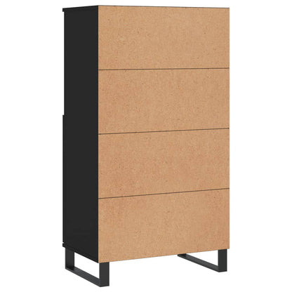 Skříň Highboard Černá 60 X 36 X 110 Cm Kompozitní Dřevo