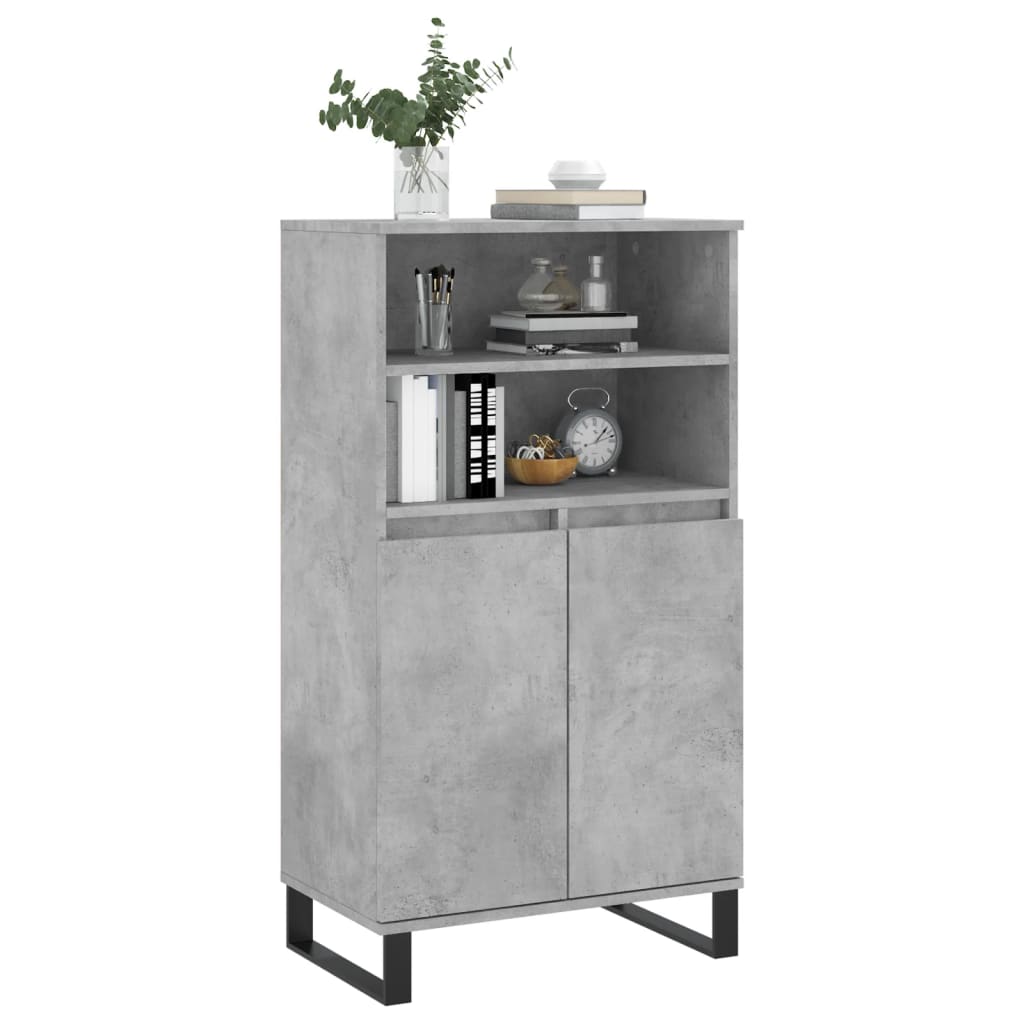 Skříň Highboard Betonově Šedá 60 X 36 X 110 Cm Kompozitní Dřevo