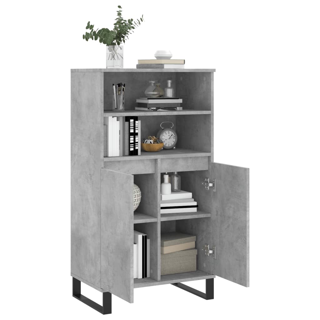Skříň Highboard Betonově Šedá 60 X 36 X 110 Cm Kompozitní Dřevo
