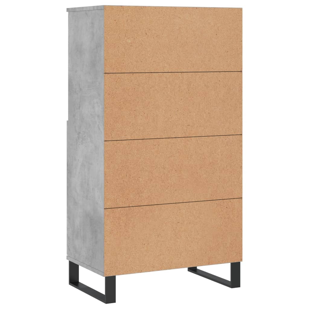 Skříň Highboard Betonově Šedá 60 X 36 X 110 Cm Kompozitní Dřevo