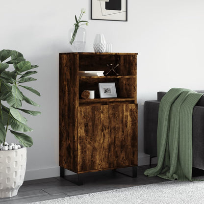 Skříň Highboard Černá 60 X 36 X 110 Cm Kompozitní Dřevo
