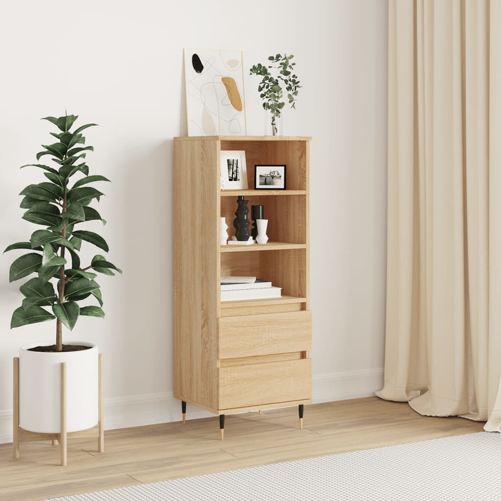 Skříň Highboard Šedá Sonoma 40 X 36 X 110 Cm Kompozitní Dřevo