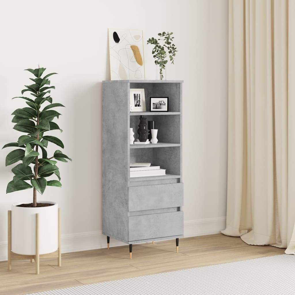 Skříň Highboard Šedá Sonoma 40 X 36 X 110 Cm Kompozitní Dřevo