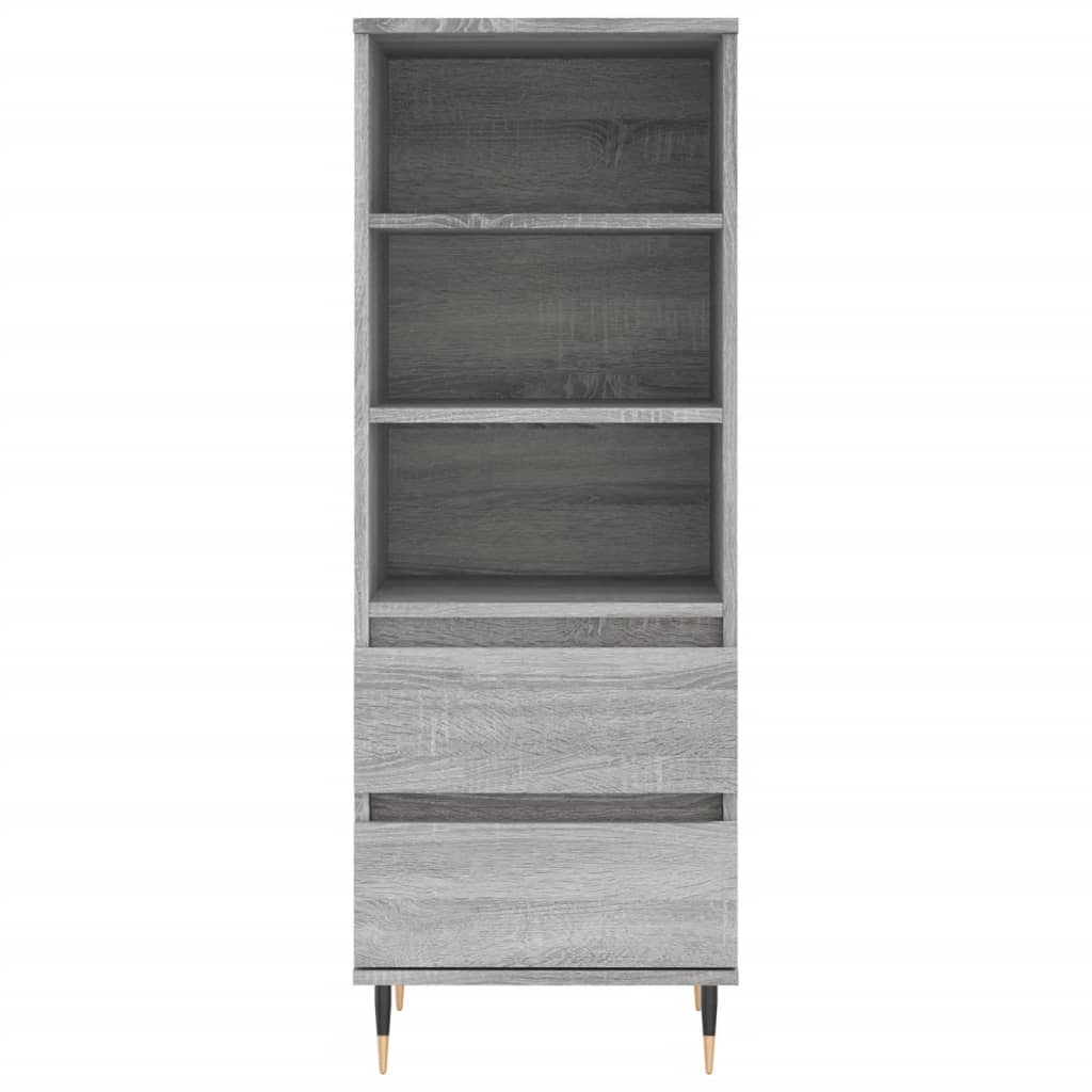 Skříň Highboard Šedá Sonoma 40 X 36 X 110 Cm Kompozitní Dřevo