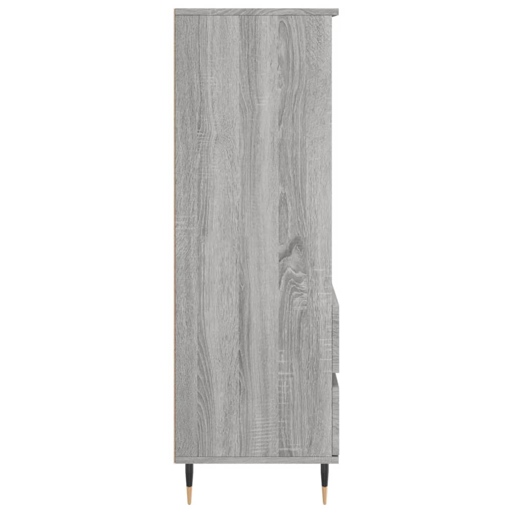 Skříň Highboard Šedá Sonoma 40 X 36 X 110 Cm Kompozitní Dřevo