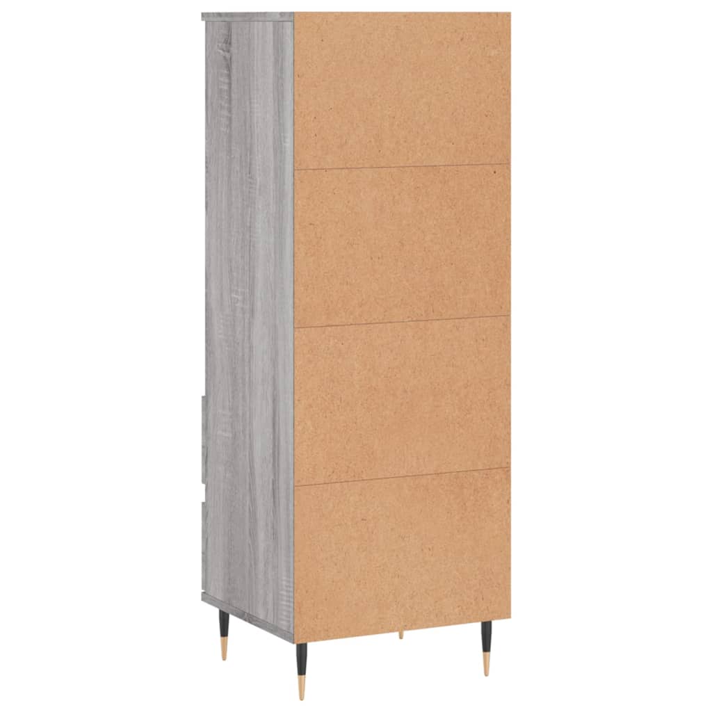 Skříň Highboard Šedá Sonoma 40 X 36 X 110 Cm Kompozitní Dřevo