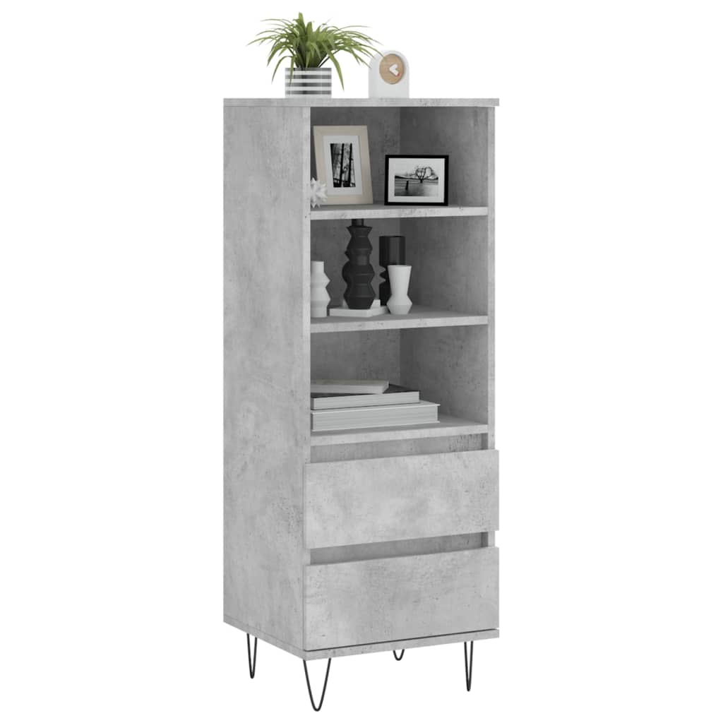 Skříň Highboard Betonově Šedá 40 X 36 X 110 Cm Kompozitní Dřevo