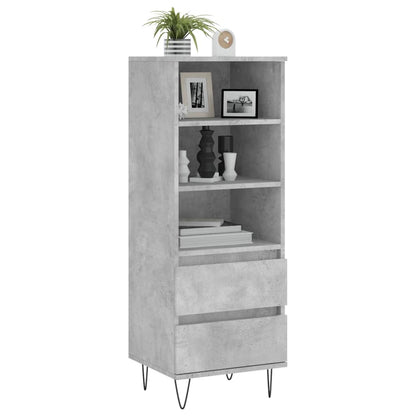 Skříň Highboard Betonově Šedá 40 X 36 X 110 Cm Kompozitní Dřevo