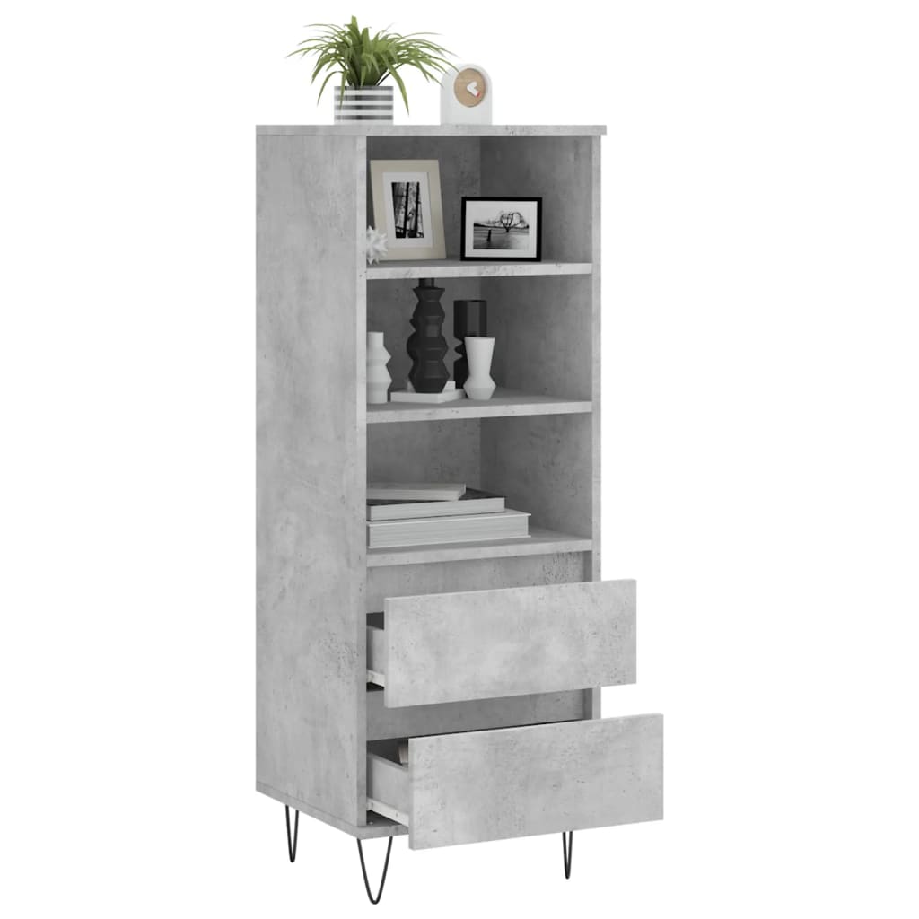Skříň Highboard Betonově Šedá 40 X 36 X 110 Cm Kompozitní Dřevo