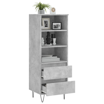 Skříň Highboard Betonově Šedá 40 X 36 X 110 Cm Kompozitní Dřevo