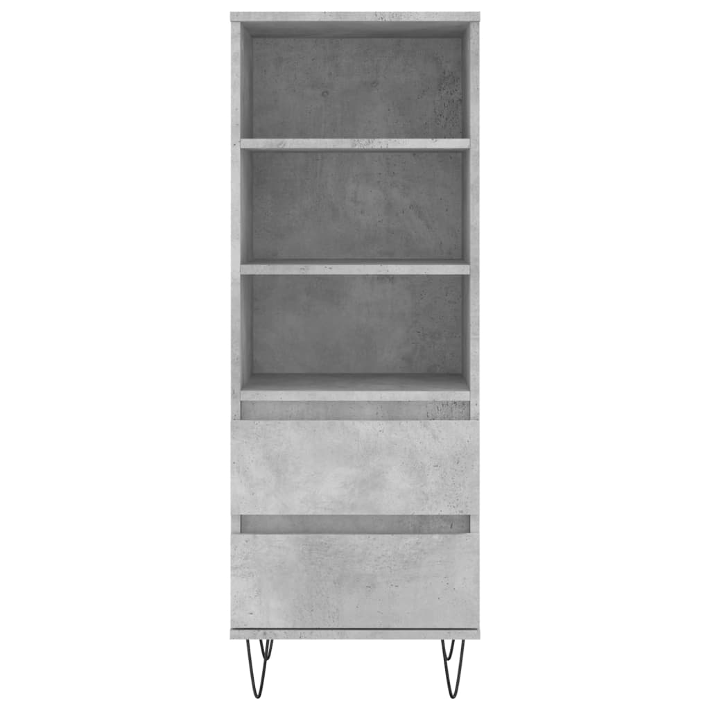 Skříň Highboard Betonově Šedá 40 X 36 X 110 Cm Kompozitní Dřevo