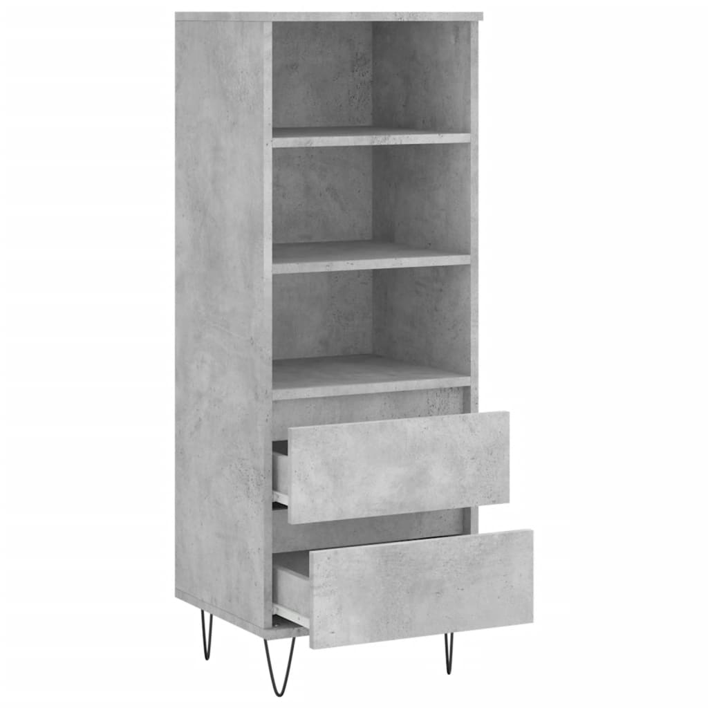 Skříň Highboard Betonově Šedá 40 X 36 X 110 Cm Kompozitní Dřevo