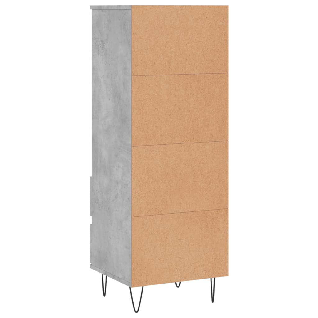 Skříň Highboard Betonově Šedá 40 X 36 X 110 Cm Kompozitní Dřevo