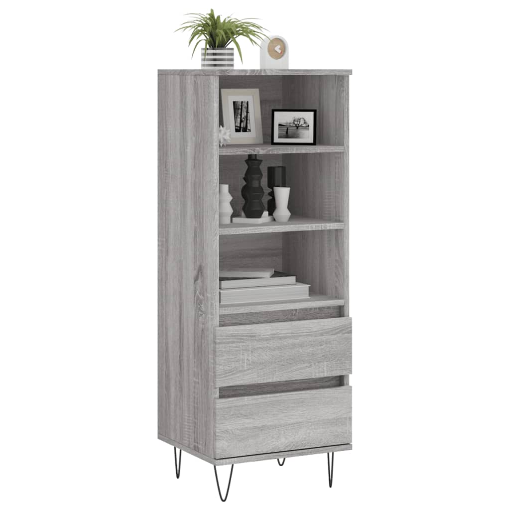 Skříň Highboard Šedá Sonoma 40 X 36 X 110 Cm Kompozitní Dřevo