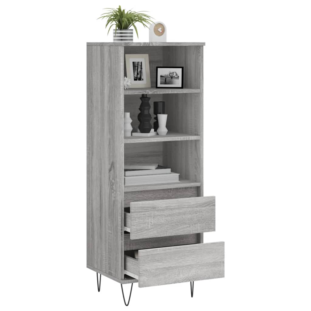 Skříň Highboard Šedá Sonoma 40 X 36 X 110 Cm Kompozitní Dřevo