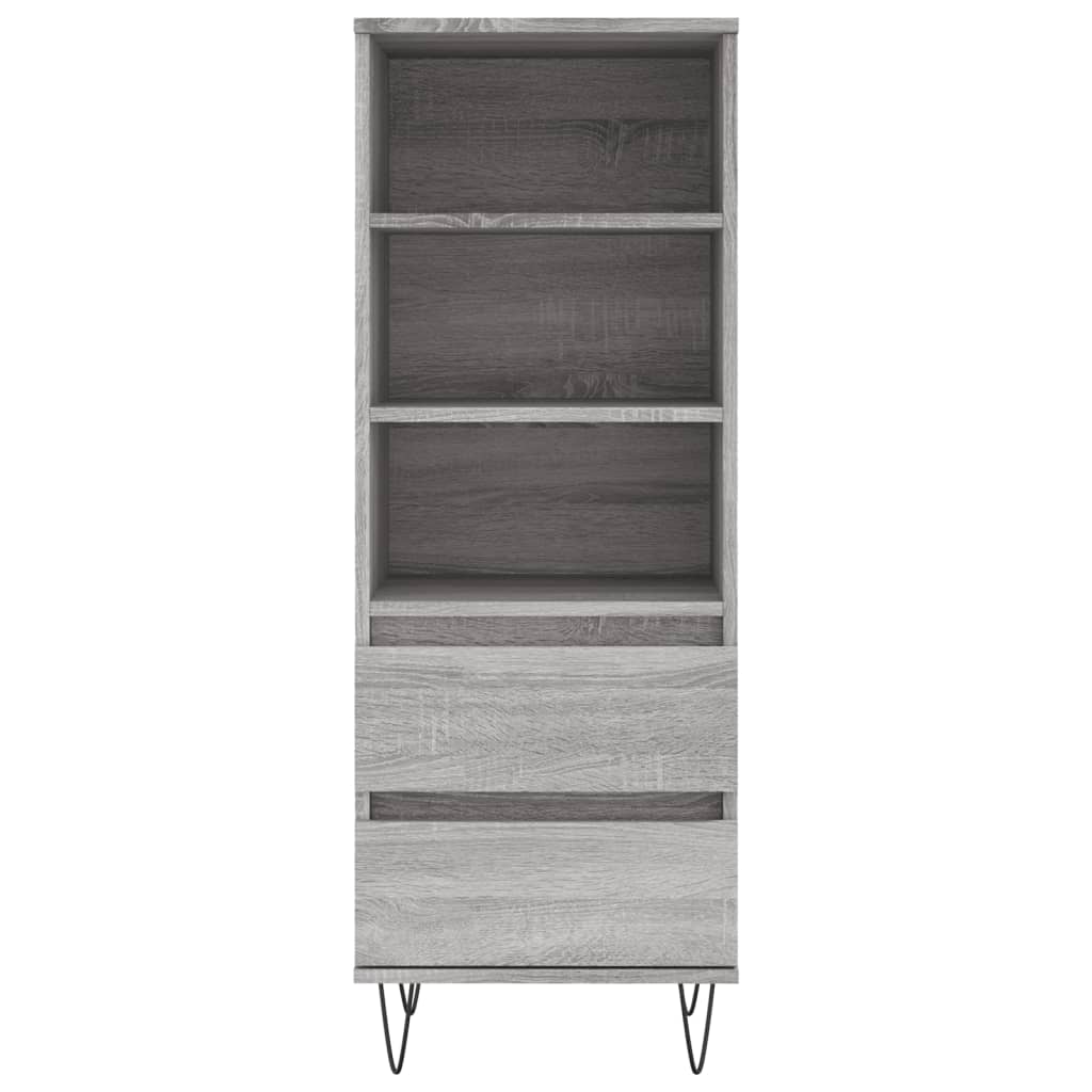 Skříň Highboard Šedá Sonoma 40 X 36 X 110 Cm Kompozitní Dřevo