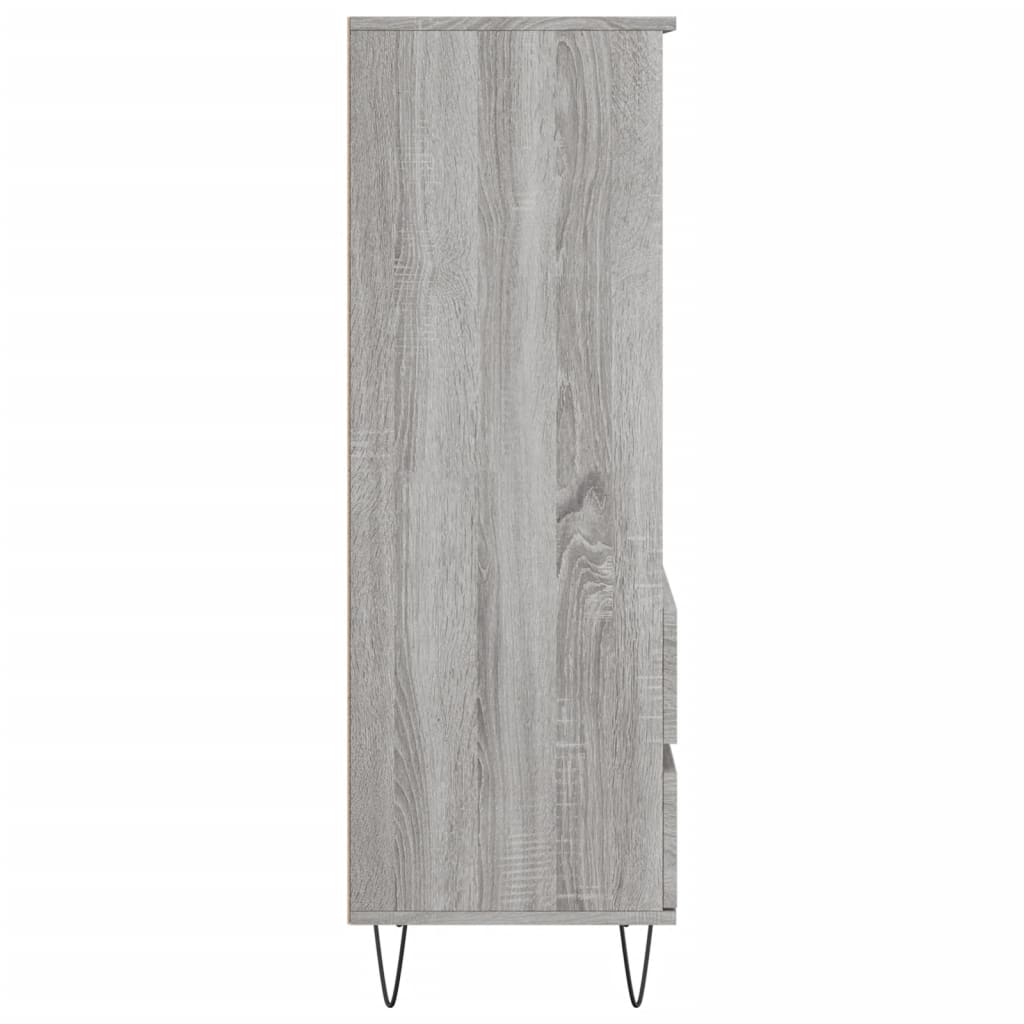 Skříň Highboard Šedá Sonoma 40 X 36 X 110 Cm Kompozitní Dřevo