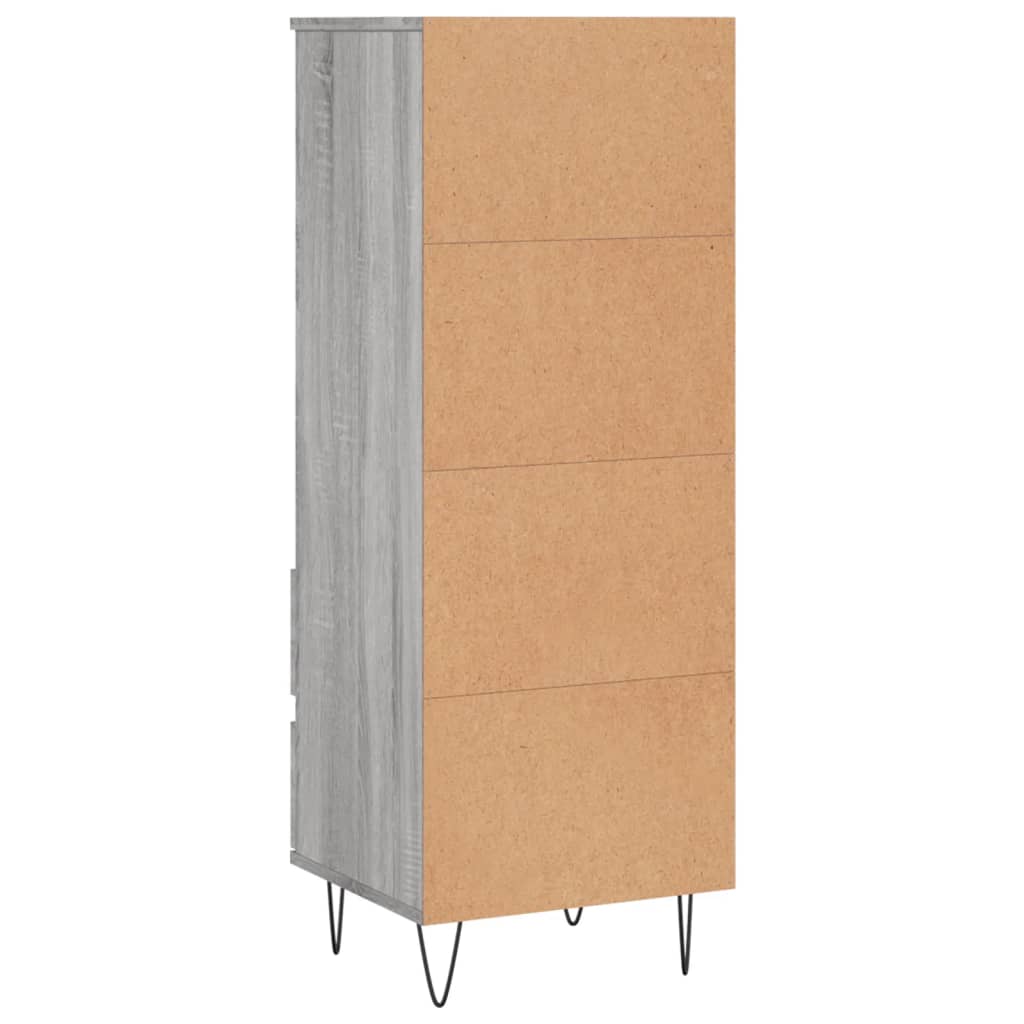 Skříň Highboard Šedá Sonoma 40 X 36 X 110 Cm Kompozitní Dřevo