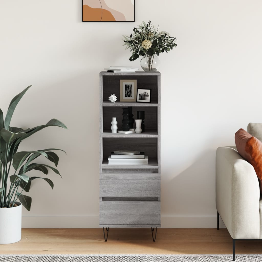 Skříň Highboard Betonově Šedá 40 X 36 X 110 Cm Kompozitní Dřevo