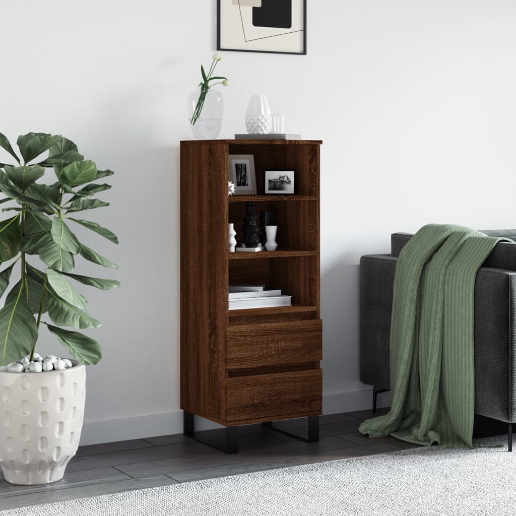 Skříň Highboard 40 X 36 X 110 Cm Kompozitní Dřevo