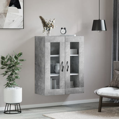 Nástěnná Skříňka Betonově Šedá 69,5X34X90 Cm Kompozitní Dřevo