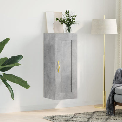 Nástěnná Skříňka Betonově Šedá 34,5X34X90 Cm Kompozitní Dřevo