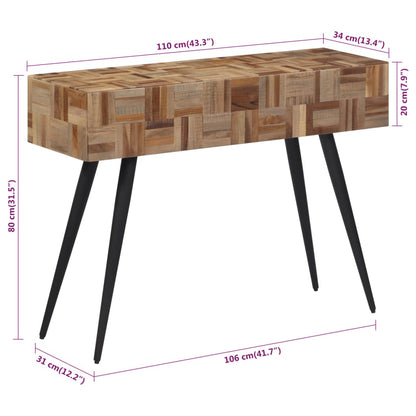 Konzolový Stolek Masivní Recyklovaný Teak