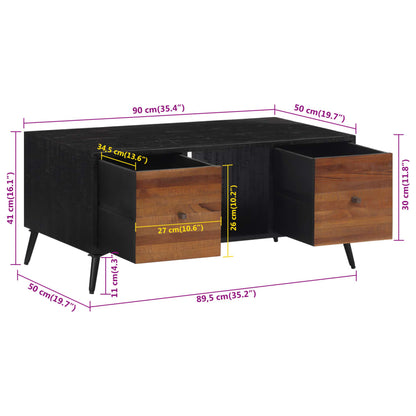 Konferenční Stolek 90 X 50 X 41 Cm Masivní Recyklovaný Teak