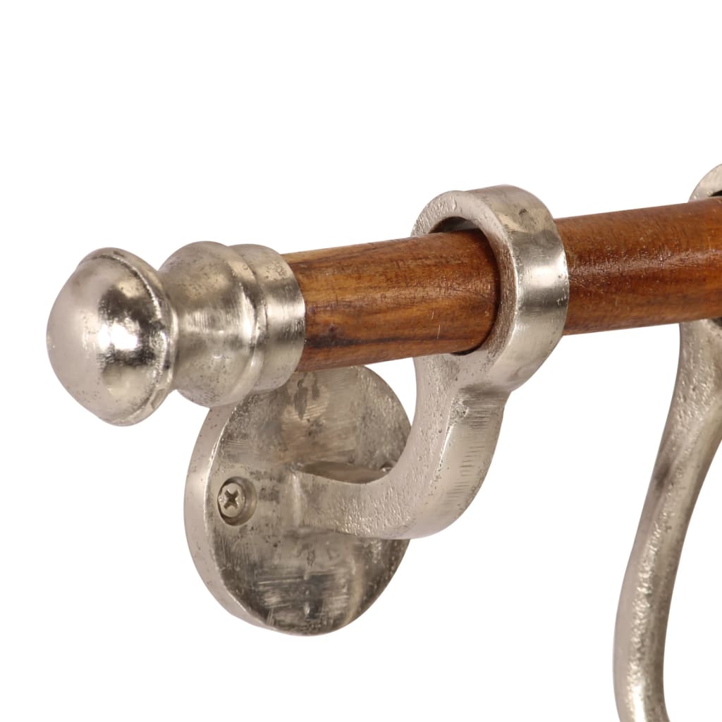 Nástěnný Věšák Na Kabáty 75 X 15 Cm Hliník