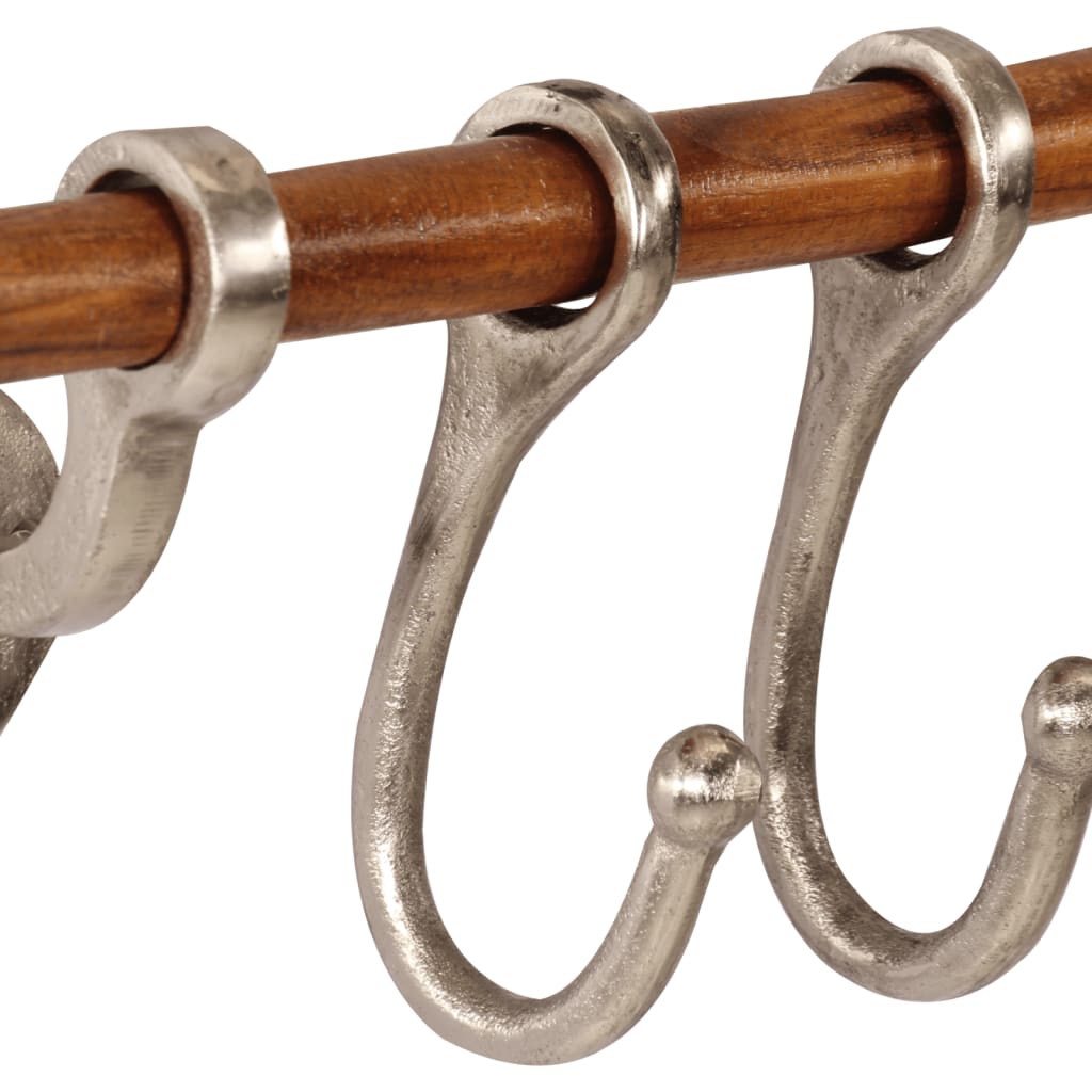 Nástěnný Věšák Na Kabáty 75 X 15 Cm Hliník