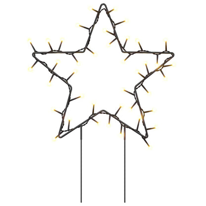 Vánoční Světelné Dekorace S Hroty 3 Ks Hvězda 50 Led Diod 29 Cm