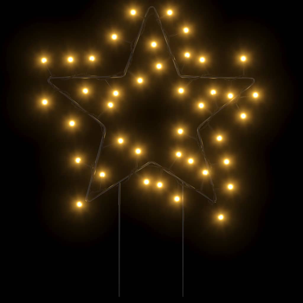 Vánoční Světelné Dekorace S Hroty 3 Ks Hvězda 50 Led Diod 29 Cm