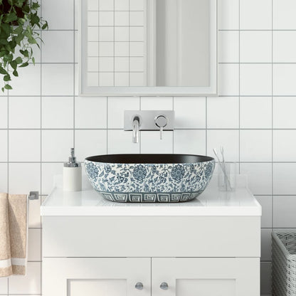 Umyvadlo Na Desku Modré Oválné Keramika