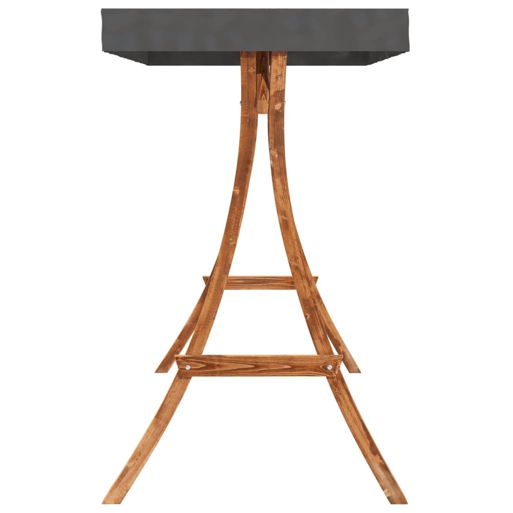 Houpací Postel Se Stříškou Masivní Smrk S Teakovou Úpravou