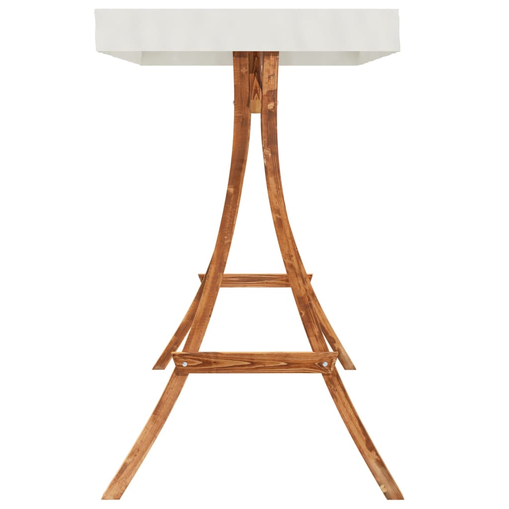 Zahradní Houpačka Se Stříškou Masivní Smrk S Teakovou Úpravou