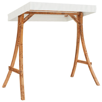 Houpací Závěsné Křeslo S Poduškou A Stříškou Masivní Smrk