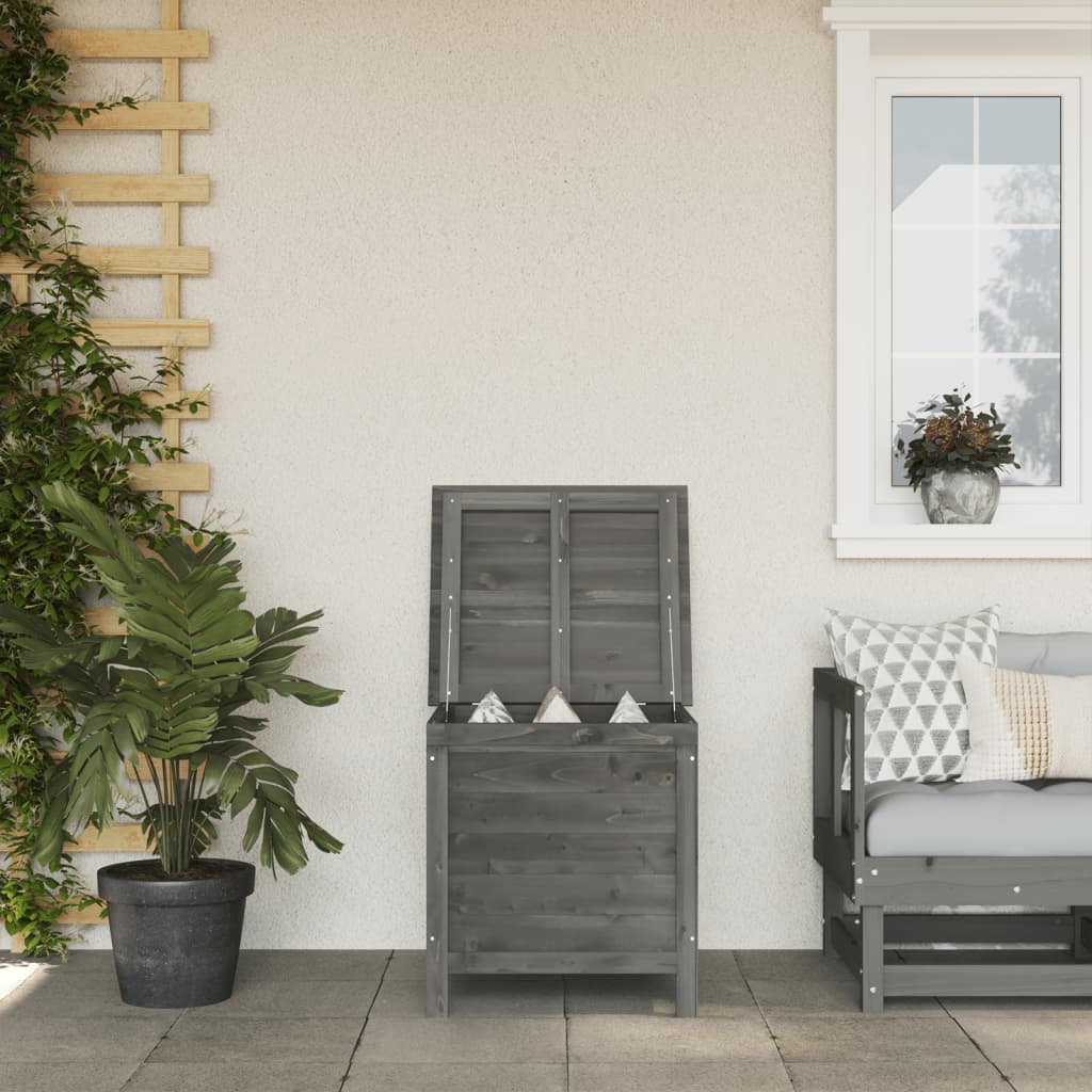 Zahradní Úložný Box Hnědý 50X49X56,5 Cm Masivní Jedlové Dřevo