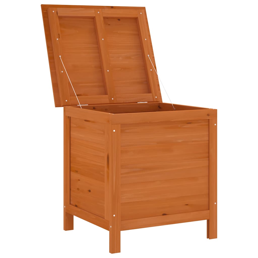 Zahradní Úložný Box Hnědý 50X49X56,5 Cm Masivní Jedlové Dřevo
