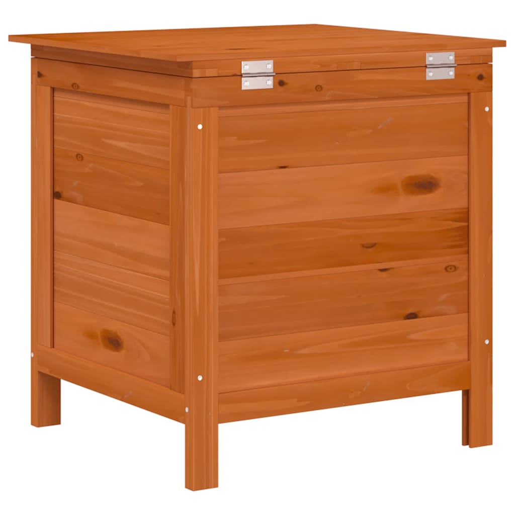 Zahradní Úložný Box Hnědý 50X49X56,5 Cm Masivní Jedlové Dřevo