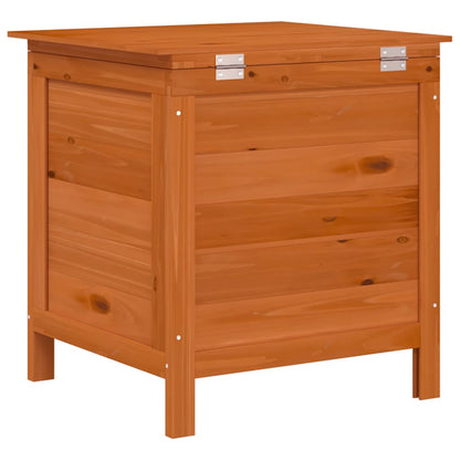 Zahradní Úložný Box Hnědý 50X49X56,5 Cm Masivní Jedlové Dřevo