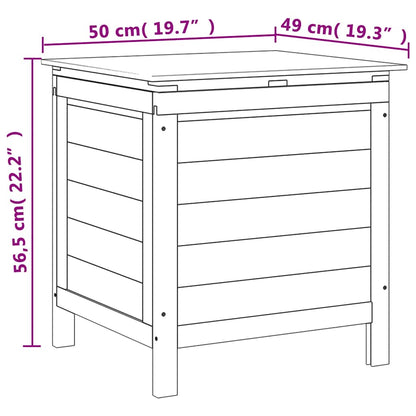 Zahradní Úložný Box Hnědý 50X49X56,5 Cm Masivní Jedlové Dřevo