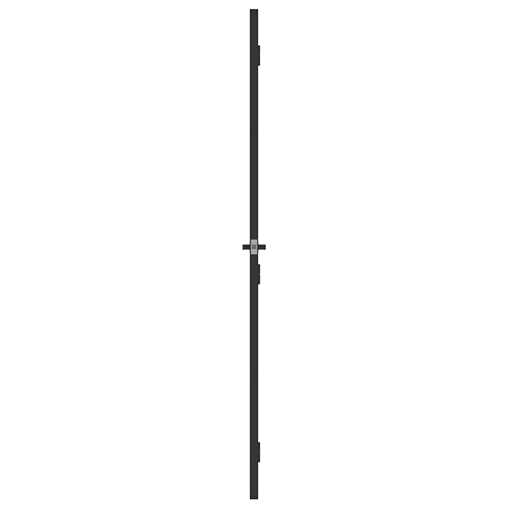 Interiérové Dveře Úzké Černé 76X201,5 Cm Tvrzené Sklo A Hliník