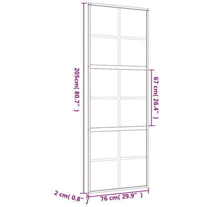 Posuvné Dveře Zlaté 76 X 205 Cm Čiré Esg Sklo A Hliník