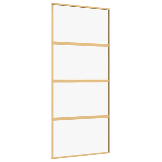 Posuvné Dveře Zlaté Čiré Esg Sklo A Hliník Zlatá