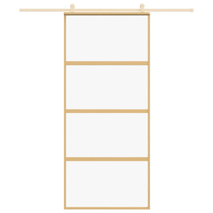 Posuvné Dveře Zlaté Čiré Esg Sklo A Hliník Zlatá