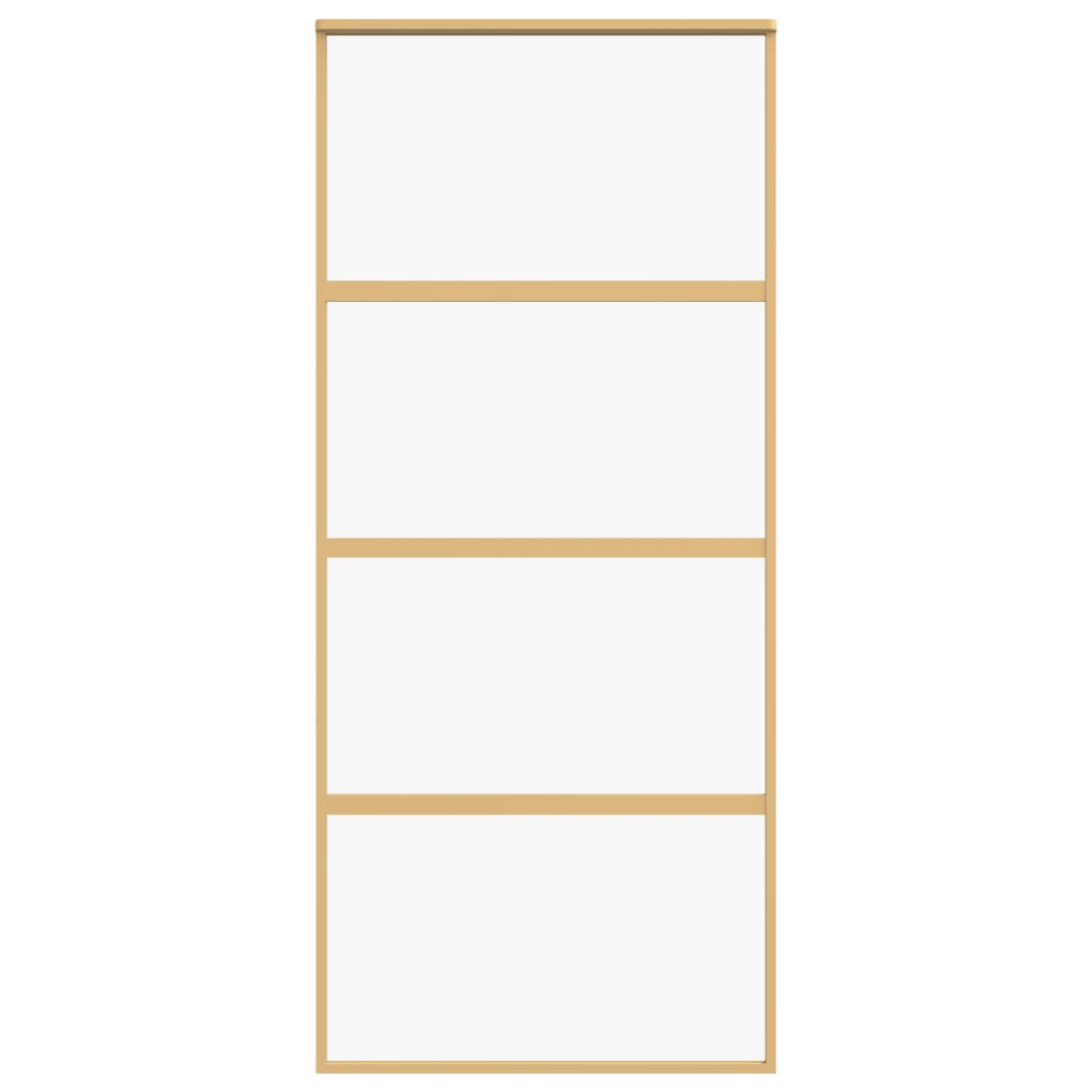 Posuvné Dveře Zlaté Čiré Esg Sklo A Hliník Zlatá